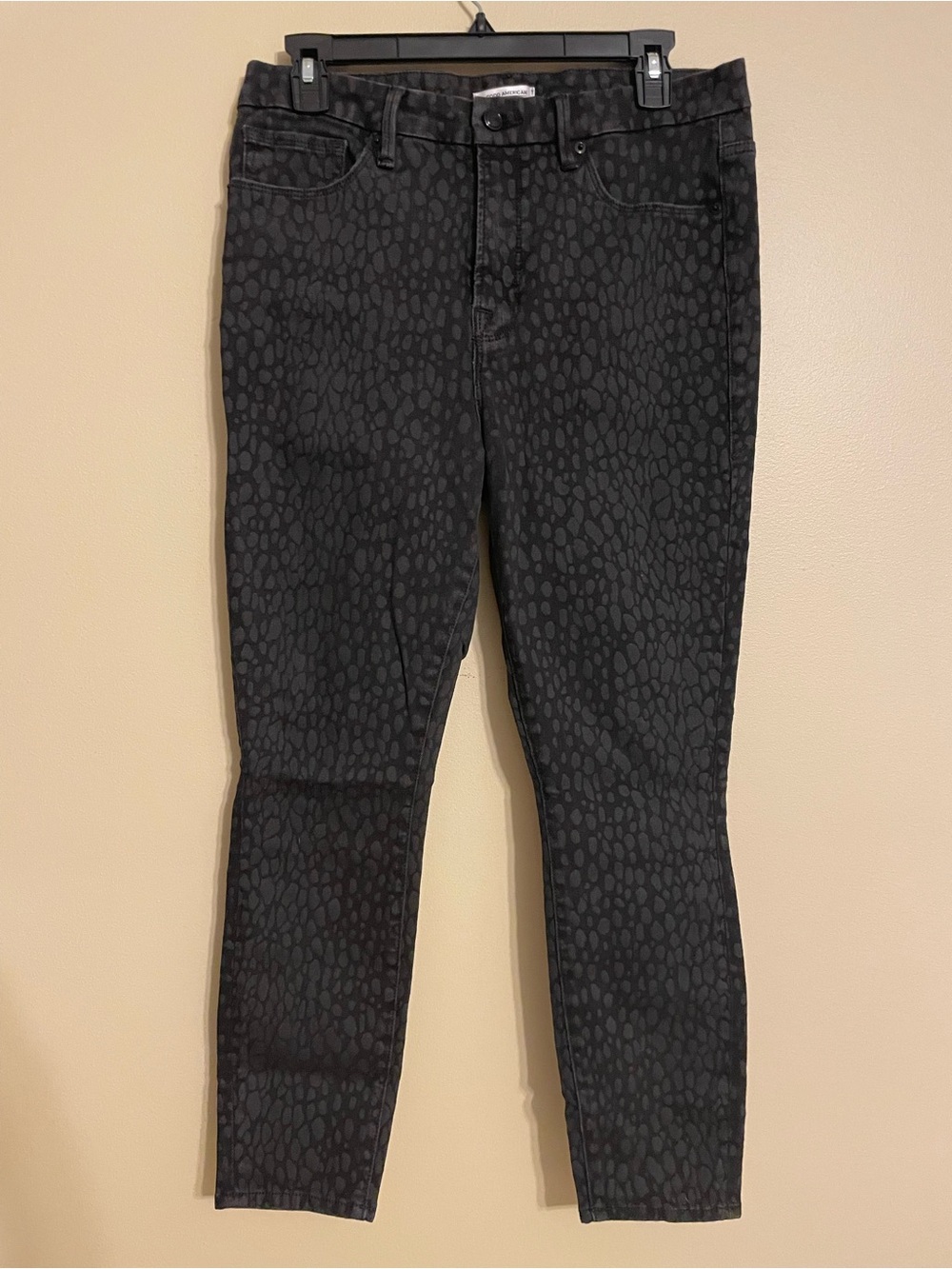 Good American Good Legs Crop Black Skinny Jeans Size 14 / 32